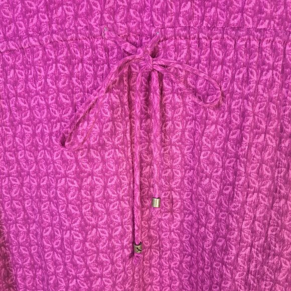 EDDIE BAUER 2 Women's Cotton Sleeveless Print Pink Blue Shirtdresses Sz T12 - Picture 9 of 16